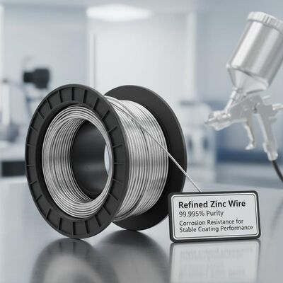Очищенная цинковая проволока для металлизационного напыления с чистотой 99,995% и коррозионной стойкостью для стабильной производительности покрытия